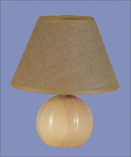 SANDRIA Stolní lampička Lampa dřevo koule světlá