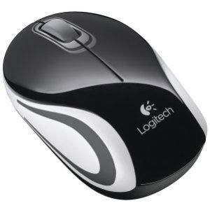 Logitech myš Wireless Mini Mouse M187, optická, 2 tlačítka, černá,1000dpi