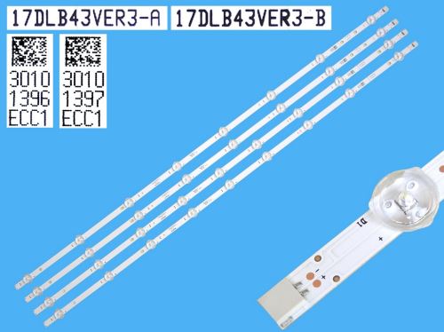 LED podsvit sada Vestel 17DLB43VER3  celkem 4 pásky 820mm / D-LED BAR. VESTEL 23559825 17D