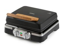 Vaflovač 4x7 s termostatem a časovačem - černý - DOMO DO9281W, 1 520 W, termostat, časovač, keramický nepřilnavý povrch, 2 vafle 15x9 cm Vaflovač 4x7 s termostatem a časovačem - černý - DOMO DO9281W, 1 520 W, termostat, časovač, keramický nepřilnavý povrch, 2 vafle 15x9 cm