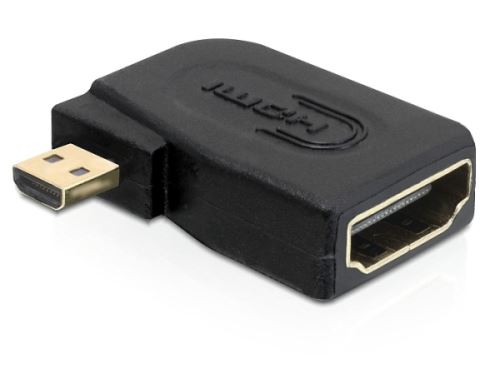 Delock Adaptér High Speed HDMI s Ethernetem - micro D samec > A samice pravoúhlý