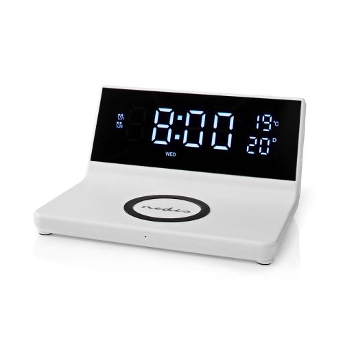 Budík s Bezdrátovou Nabíječkou  Qi certifikováno  5 / 7.5 / 10 / 15 W  USB-A Male  2 časy 