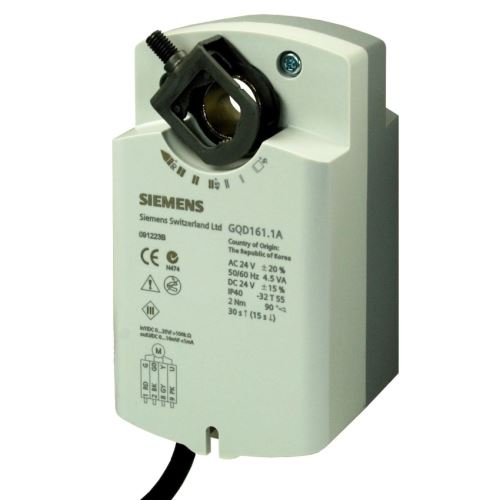 SIE GQD161.1A POHON KLAPKOVÝ 24V, 0…10 V, 2 NM, HAV.FUNKCE