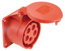 SM PCE 315-6 ZÁSUVKA PŘÍRUB. 5-PÓL. 16A 400V IP44 PRO IMST BEZ OTVORŮ V PŘÍRUBĚ