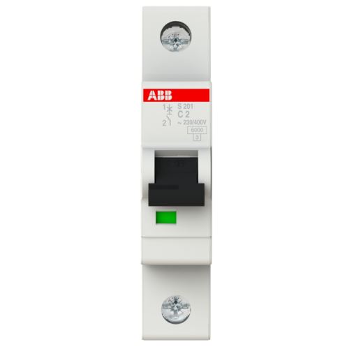 ABB JISTIČ S201-C2 1P 2A C 6KA