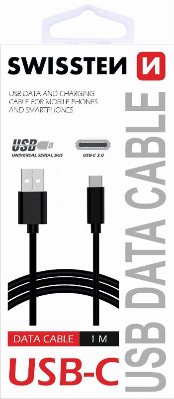 SWISSTEN DATA CABLE USB / USB-C 3.1 1,5M BLACK (9m