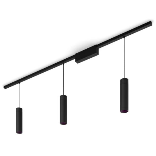 ESM SVÍTIDLO HUE PERIFO LED WACA 15,6W 1530LM 2000-6500K RGB ČERNÁ LIŠTOVÉ SE 3 ZÁVĚSY 871
