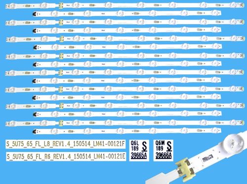 LED podsvit sada Samsung BN96-39665A + BN96-39666A náhrada, celkem 16 pásků / LED Backligh