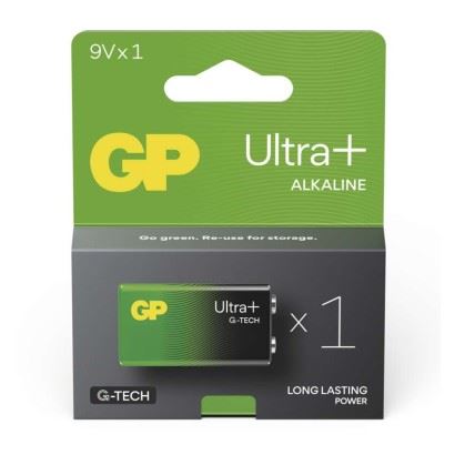 Alkalická baterie GP Ultra Plus 9V (6LR61), B03511