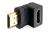 Delock adaptér HDMI A samec/samice, pravoúhlý, dolů 65071