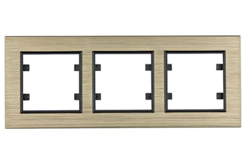 HAG LUMINA WL9234 RÁMEČEK 3-NÁS. VODOROVNÝ LUMINA PASSION ALU MOSAZ