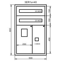 ELLO ROZVADĚČ 1.3ER1S+40 Z 500X800X230 ELLO ROZVADĚČ 1.3ER1S+40 Z 500X800X230