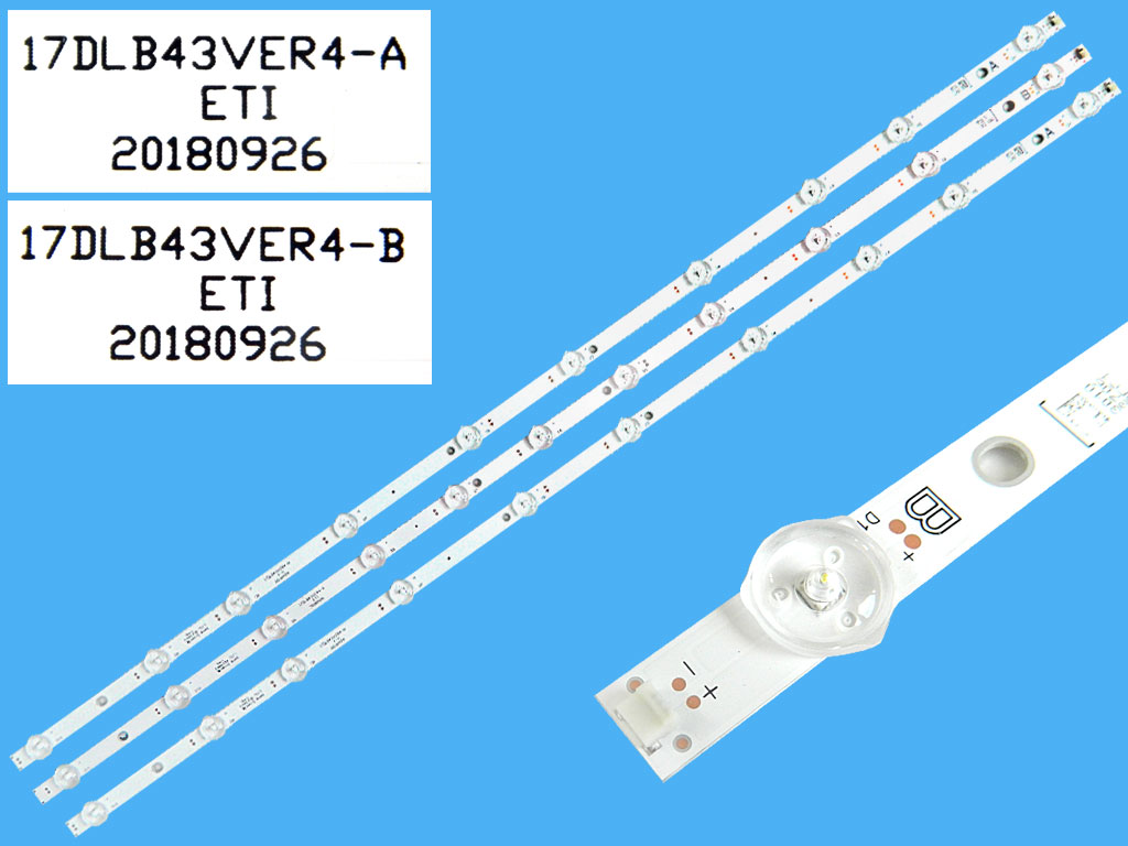 LED podsvit sada Vestel 17DLB43VER4 celkem 3 pásk