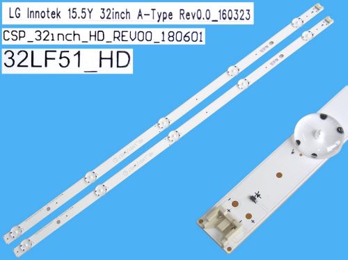 LED podsvit sada LG AGF79046301AL / AGF79046302AL celkem 2 pásky 590mm, 5LED / DLED TOTAL 