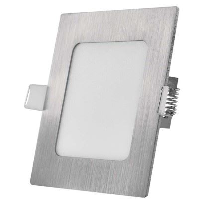 LED vestavné svítidlo NEXXO, čtvercové, stříbrné, 7W, se změnou CCT, ZD2223