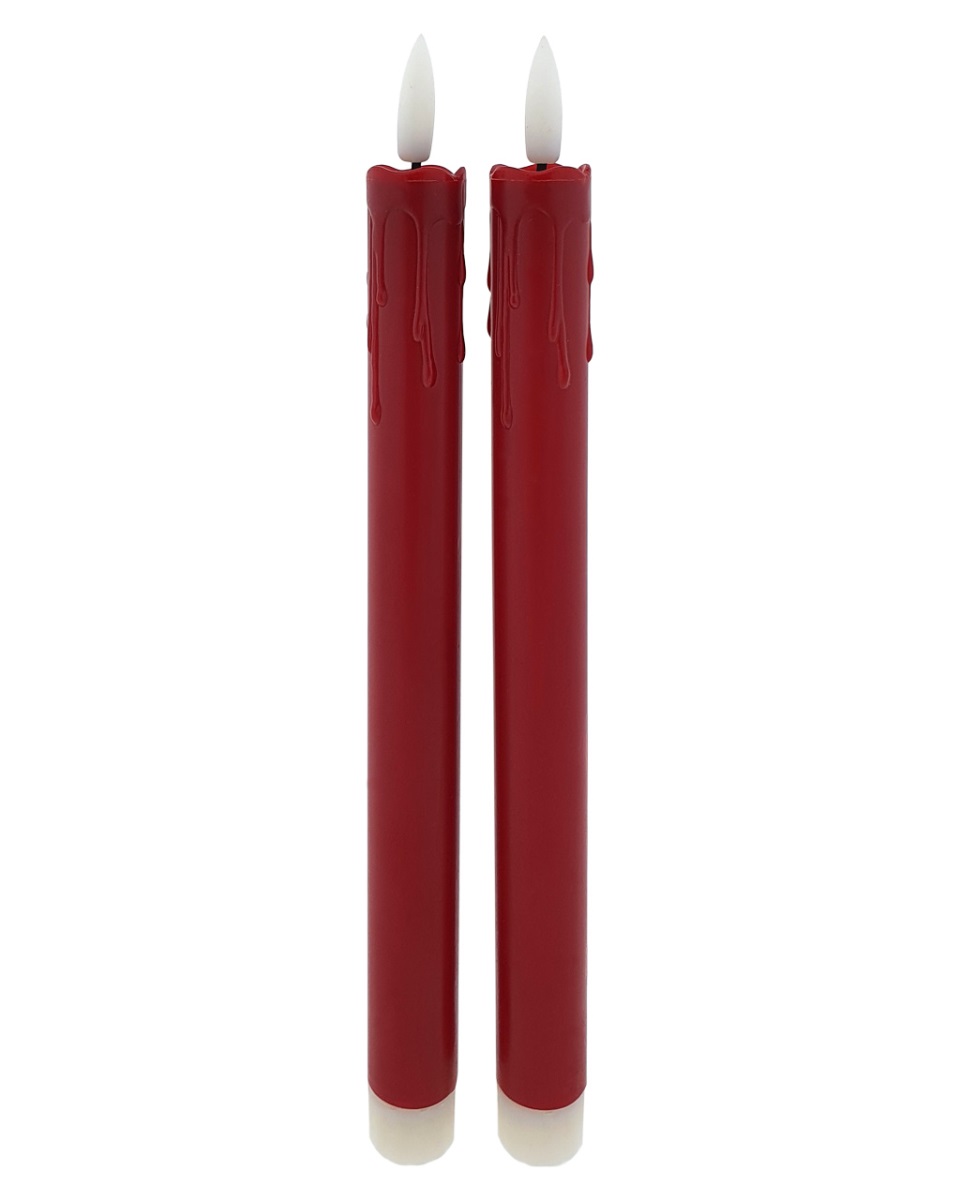 LED svíce long Red 2 x 25cm HD-115