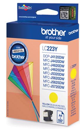 Brother LC-223Y (inkoust yellow,600 str.@ 5%  draft)