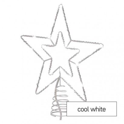 Standard LED spojovací vánoční hvězda, 28,5 cm, venkovní i vnitřní, studená bílá D1ZC01