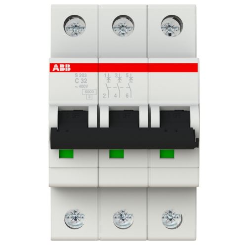ABB JISTIČ S203-C32 3P 32A C 6KA