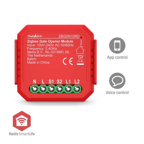 Vestavěný Modul SmartLife  Otvírač garážových vrat  2.5 W  Připojení terminálu  Aplikace k