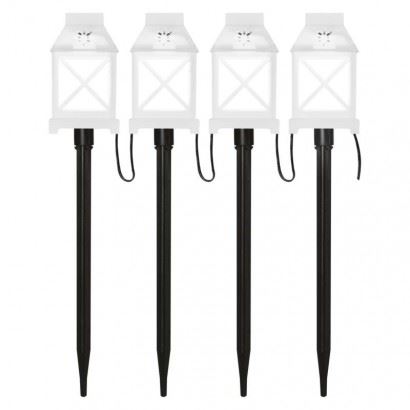 LED dekorace – zapichovací lucerny bílé, venkovní i vnitřní, studená bílá DCLC01