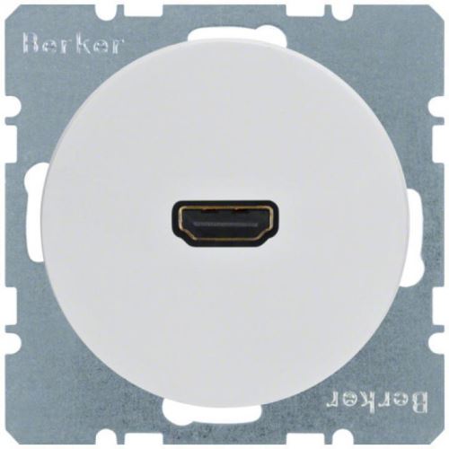 HAGER BERKER WLF4379WG ZÁSUVKA HDMI, R.X, BÍLÁ LESK (3315422089)