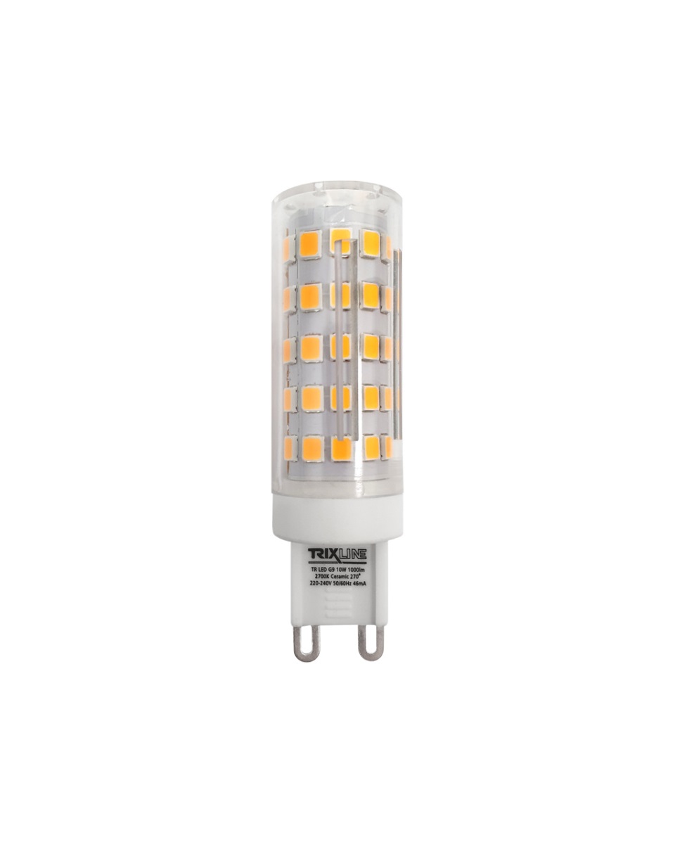 LED žárovka 10W 1000lm G9 2700K teplá bílá Trixline