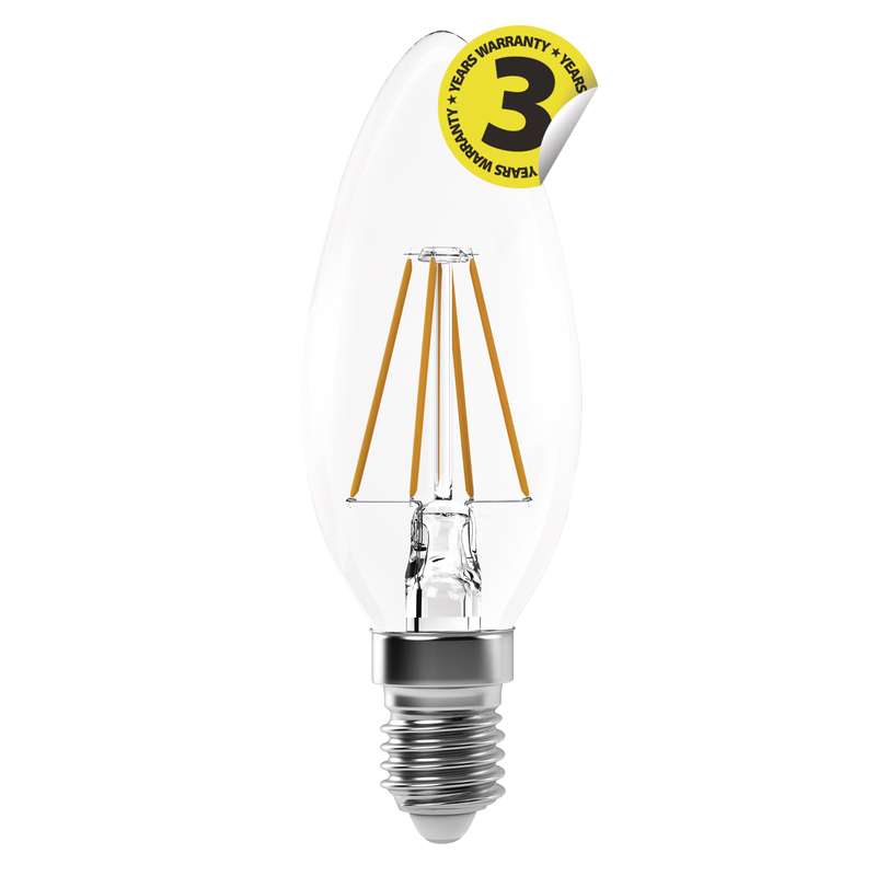 LED žárovka Filament svíčka / E14 / 4 W (40 W) / 465 lm / neutrální bílá, 1525281204