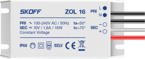 SKOFF Trafo ZL-016-C-1-1 LED napaječ 10V/16W ZOL 16