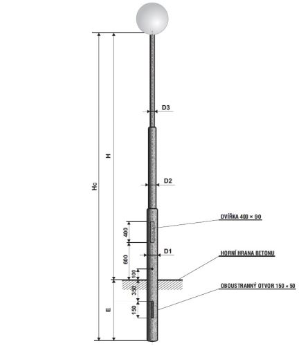 AK STOŽÁR K 3,5 SADOVÝ BEZPATIC TŘÍSTUPŇOVÝ 133/89/60MM ŽÁR ZINEK