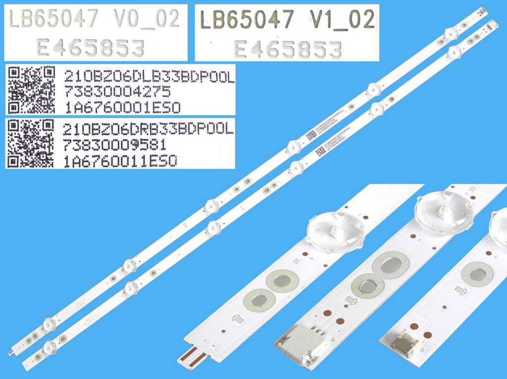 LED podsvit 1330mm sada Philips LB65047V0-02 + LB6