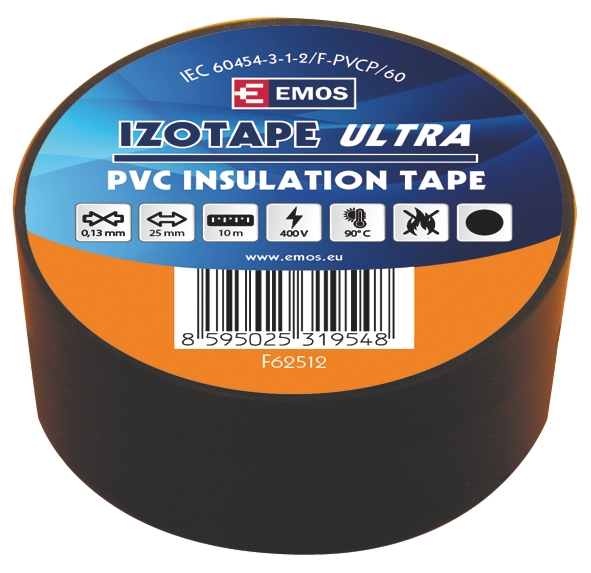 Izolační páska PVC 25mm / 10m černá, 2001251020