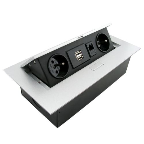 FK ZÁSUVKA FKVZ VÝKLOPNÁ LIŠTOVÁ 2X230V 2XUSB RJ45 4731728