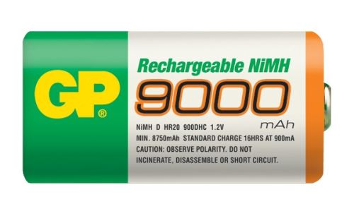 Nabíjecí baterie GP NiMH 9000 HR20 (D), poslední 1 kus