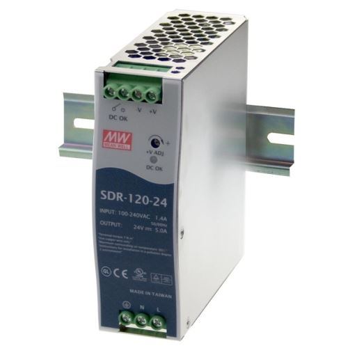 AKAM ZDROJ SDR-120-24 MEAN WELL 120W 24V, 90232