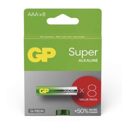 Alkalická baterie GP Super AAA (LR03), B01118