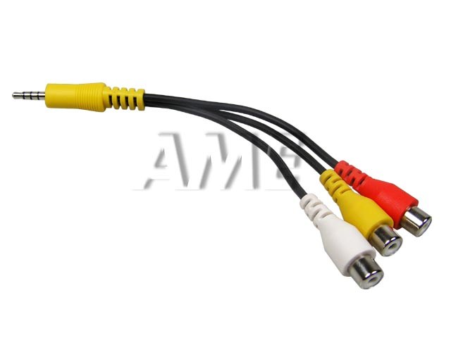 Kompozitní AV kabel JACK 4 PIN - 3x CINCH pro LED