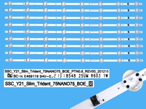 LED podsvit 840mm sada LG AGF30125402 celkem 9 páskú / DLED Backlight  SSC_Y21_Slim_Triden