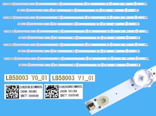 LED podsvit 1180mm sada Philips celkem 10 pásků / LED Backlight Assy LB58003V0-01 + LB5800