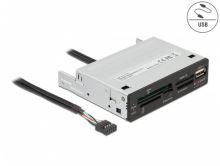 Delock 3.5” USB 2.0 čtečka karet 5 slotů + 1 x USB 2.0 Typ-A samice 91708 Delock 3.5” USB 2.0 čtečka karet 5 slotů + 1 x USB 2.0 Typ-A samice 91708