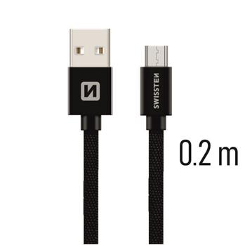 SWISSTEN DATA CABLE USB / MICRO USB TEXTILE 0,2M B