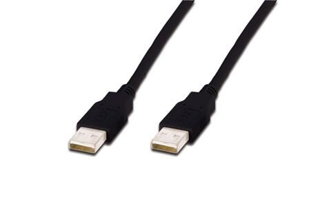 Digitus USB kabel A/samec na A/samec, černý, Měď, 1m