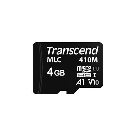 Transcend 4GB microSDHC410M UHS-I U1 (Class 10) A1 V10 MLC průmyslová paměťová karta (bez 