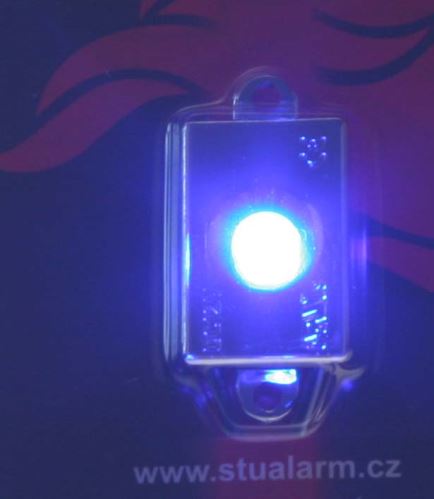 LED chromový panel 30x20mm 12V, modrá, 1LED/3SMD