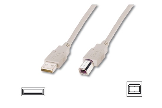 Digitus USB kabel A/samec na B-samec, 2x stíněný,