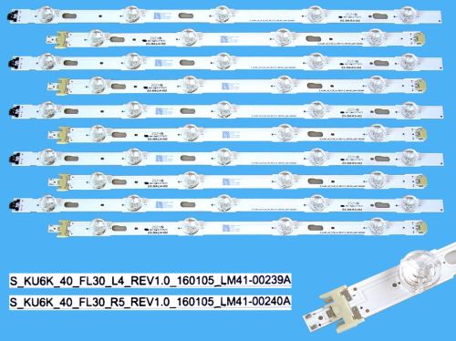 LED podsvit sada Samsung 40" celkem 10 pásků / DLED TOTAL ARRAY BN96-39655A + BN96-39656A 