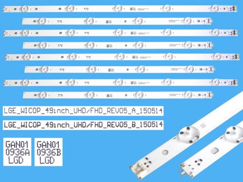LED podsvit sada LG AGF79045601AL celkem 8 pásků / DLED TOTAL ARRAY LGE_WICOP_49inch_UHD G