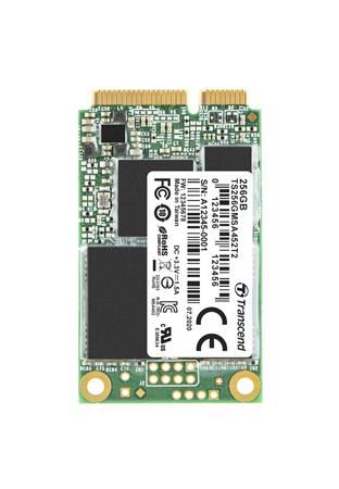 TRANSCEND MSA452T2 256GB Industrial 3K P/E SSD disk mSATA, SATA III 6Gb/s (3D TLC), 560MB/