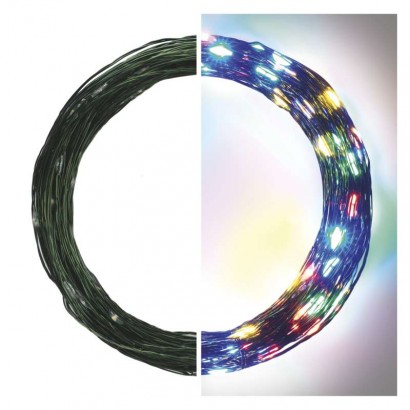 LED vánoční nano řetěz zelený, 15 m, venkovní i vnitřní, multicolor, časovač, 1550034002