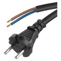 Flexo šňůra guma/neopren 2× 1mm2, 3m, černá S03030N